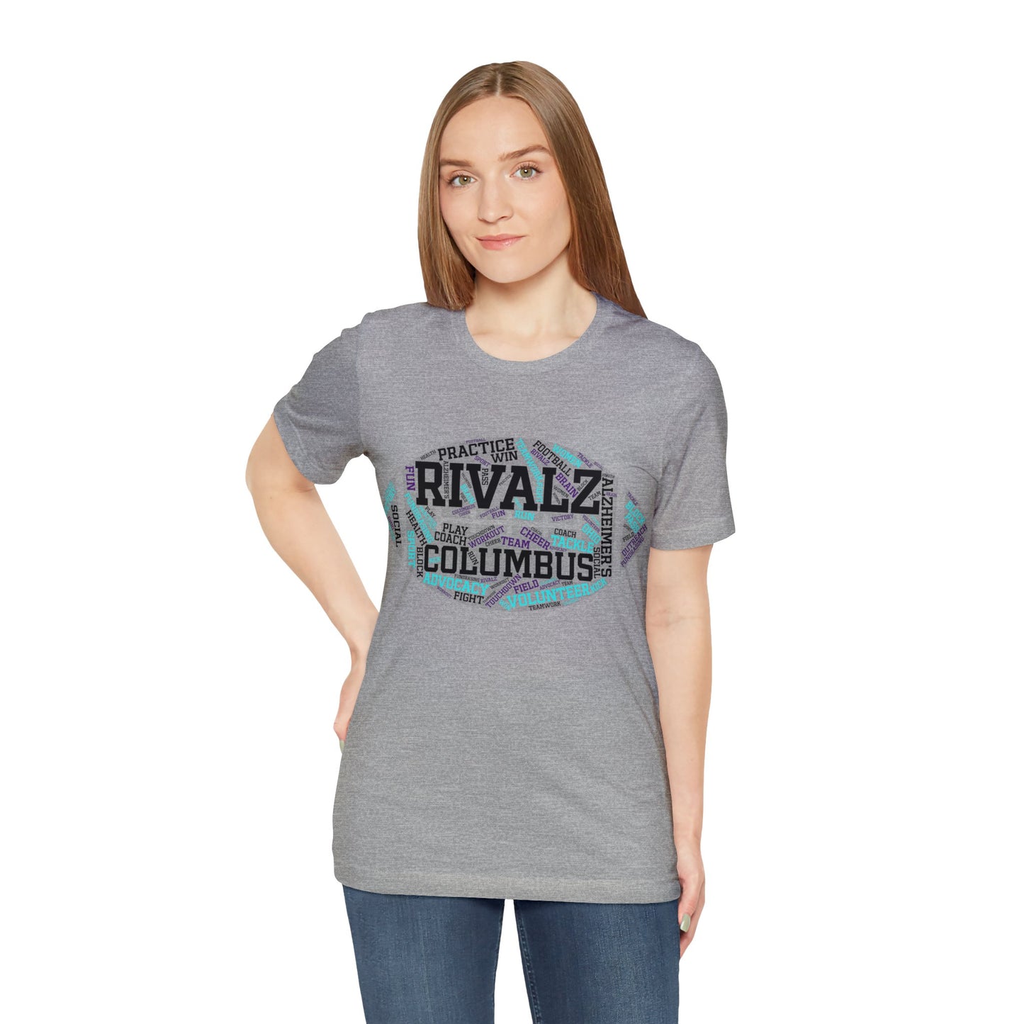 RivALZ to End ALZ Columbus Word Football Shirt