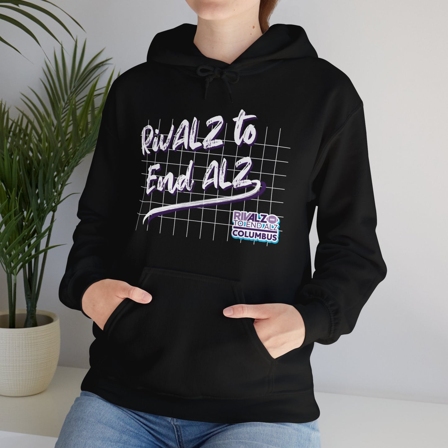 RivALZ Retro Grid Hooded Sweatshirt