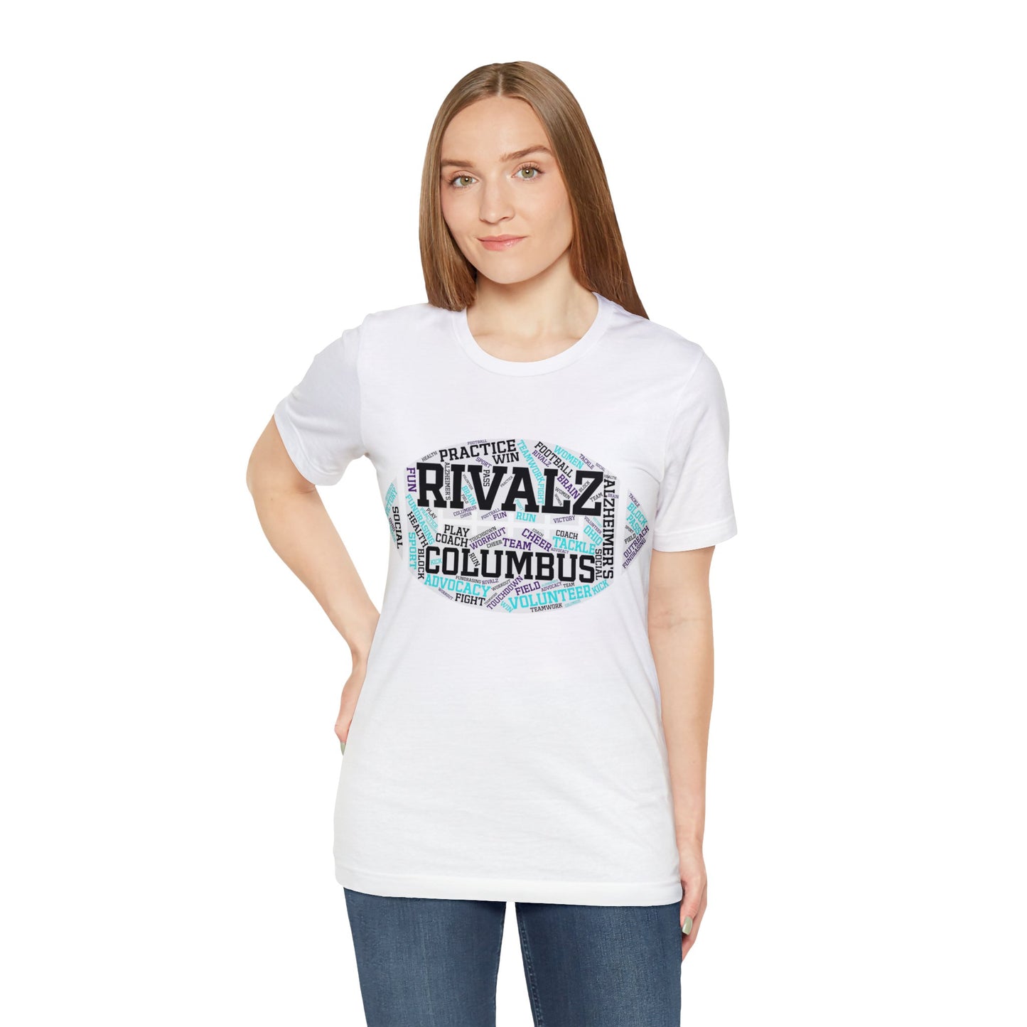 RivALZ to End ALZ Columbus Word Football Shirt