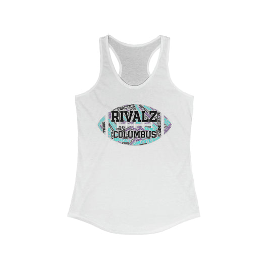 RivALZ Columbus Word Football Women's Racerback Tank